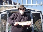 Tom with a little LBC brown trout...